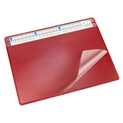 Image de Läufer Chemin de 47654 Sous main Durella Soft avec calendrier, 65 x 50 cm, rouge