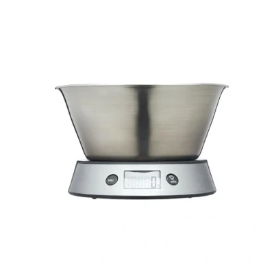 Image de Taylor Pro Balances de Cuisine Numériques avec Bol Amovible, Standard Professionnel Fonction Tare et Précision, Finition en Acier Inoxydable, 5 kg Capacité