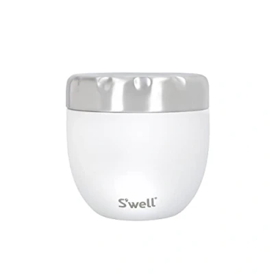 Image de S&#039;well Eats™ 2 en 1 bol avec couvercle, 636ml, Pierre de lune, triple isolation et bouchon vissé étanche anti fuite. Jusqu&#039;à 11h froid/7h chaud.