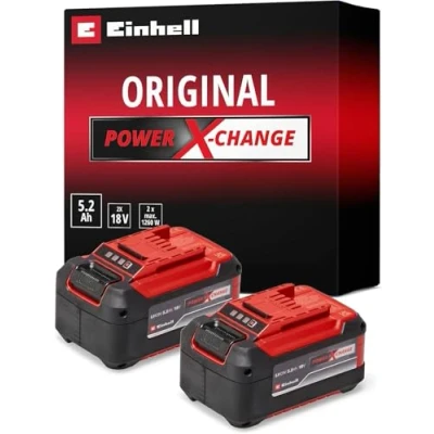 Image de Einhell Double batterie 5,2 Ah Twinpack Power X Change (Lithium Ion, 18 V, pour tous les appareils Change)