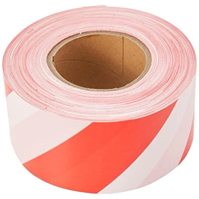 Image de Everbuild Mammoth Ruban de barrière en polyéthylène Non adhésif et Durable, Convient pour Les Zones Cordon, Rouge/Blanc, 72 mm x 500 m