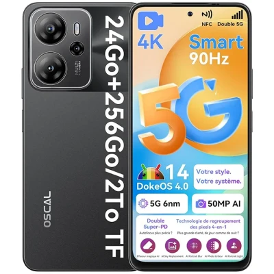 Image de OSCAL TIGER 13 5G Smartphone avec écran de 6,67 pouces, 24 Go RAM, 256 ROM, NFC