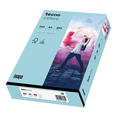 Image de inapa Tecno Colors Lot de 250 feuilles papier coloré Jaune clair Format A4 160 g/m²