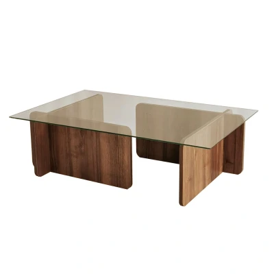 Image de Menzzo Alazar Table, Bois, L105 x P65 H30 cm
