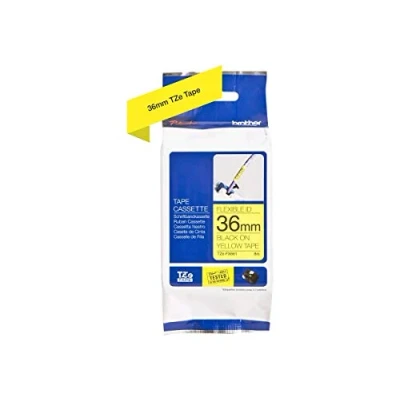 Image de Brother TZe FX661 (36 mm) Noir sur jaune Ruban