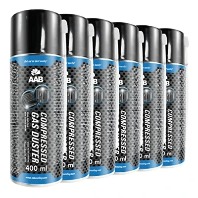 Image de 6 x AABCOOLING Bombe Air Sec 400ml, Bouteille Comprimé, Nettoyage des Ordinateurs, Dépoussiérant en Spray, Enlever la Poussière, Sans Odeur Aérosol, Computer Cleaner, Informatique Matériel
