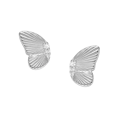 Image de Fossil Boucles D&#039;Oreilles Pour Femmes En Argent, Longueur : 6.5mm, Largeur 6.8mm JFS00621040