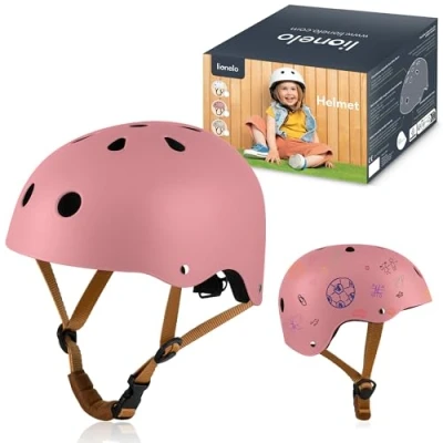 Image de Casque vélo enfant LIONELO 50 56 cm Possibilité de décoration Matériaux absorbant les chocs Intertek Rose