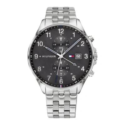 Image de Tommy Hilfiger Montre Analogique Multifunction à Quartz pour homme avec Bracelet en Acier Inoxydable argenté 1791707