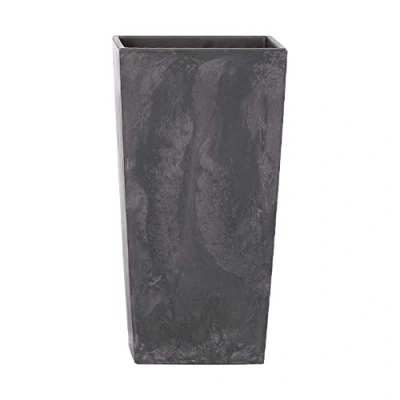 Image de Pot haut 26,6 L Prosperplast Urbi Square en plastique à effet AVEC réservoir couleur Anthracite, 50 (H) x 26,5 (L) (P) cms