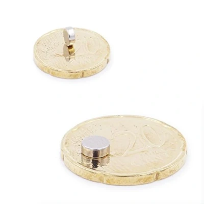 Image de Brudazon 25 Mini Aimants Disques 5x2mm N52 Niveau Le Plus Forte en néodyme Ultra Fortes Aimant de Puissance pour modélisme, Photo, Tableau Blanc, Artisanat Disque Extra