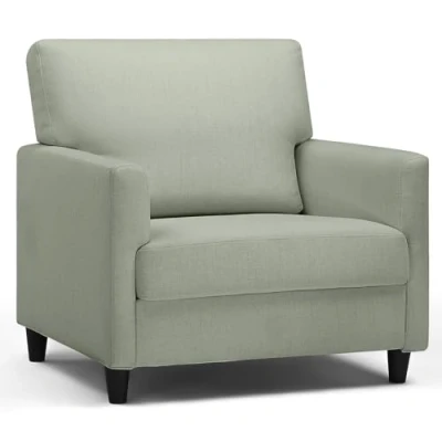 Image de COMHOMA Fauteuil Salon, Relax, Chaise Longue, avec Accoudoirs et Dos épais, Siège Rembourré, Rembourré Sac à Ressorts Simple Salon Chambre Home Cinéma, en Lin Vert