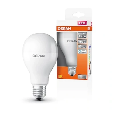 Image de OSRAM LED Star Classic A150 lampe pour la prise E27, forme de poire, Matt Optics, 2452 Lumens, Daylight White (6500K), remplacement des ampoules conventionnelles 150 W, non dimmables, 1 pack