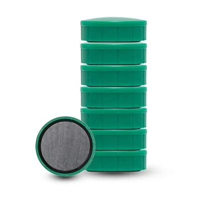Image de MAUL Aimant MAULsolid, Lot de 8 Petits Aimants Puissants à Usage Multiple, Ronds au design Moderne, 20 x 7, 5 mm, Charge Jusqu&#039;à 0, 3 kg, Verts