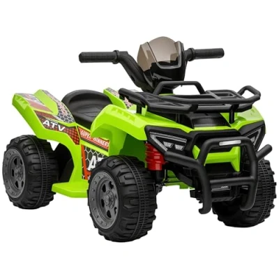 Image de HOMCOM Quad Buggy Voiture électrique Enfant 18 36 Mois 6 V 2 Km/h Max. Vert