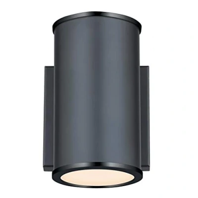 Image de Westinghouse Lighting 6581140 Luminaire mural d&#039;extérieur Marius à LED intensité variable une lampe, finition en noir mat avec verre dépoli