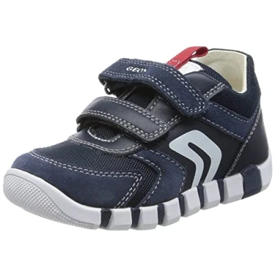 Image de Geox B Iupidoo Boy First Walker Shoe, Bleu Marine/Blanc, 21 EU