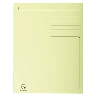 Image de Exacompta Réf. 448005E 1 chemise rigide imprimée avec 3 rabats Forever® 280 g/m² 100% recyclée et certifiée Ange Bleu dimensions 24 x 32 cm pour documents format A4 couleur Jaune