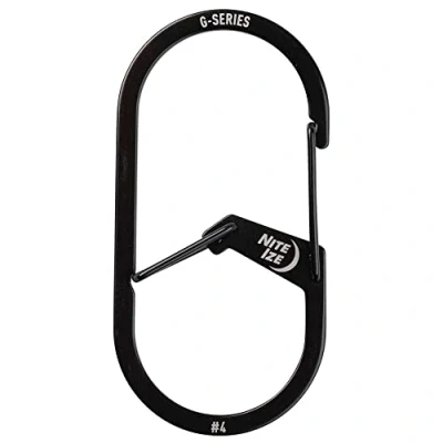 Image de Nite Ize GS4 01 R6 G Series Mousqueton à double chambre, taille #4, noir