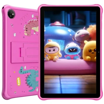 Image de Blackview Tab 30 Kids Tablette Android 13, 10,1&#039;&#039; IPS écran pour Enfants, 6Go+64Go (128Go Carte SD Externe), Batterie 5100mAh, Caméra 5MP, WiFi 6 Bluetooth, Double Box Haut parleurs Rose