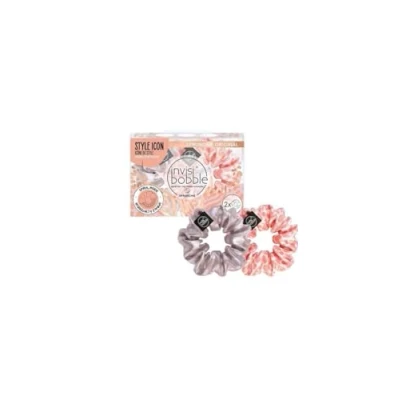 Image de Invisibobble Chouchou Satin Cheveux Léopard Rose et Beige X2 Femme Fille en Édition Limitée Urban Safari Élastique
