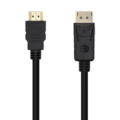Image de Câble convertisseur Aisens Displayport vers HDMI DP/M HDMI/M 5,0 m Couleur noire Neuf