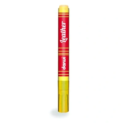 Image de DARWI DA0420013720C Un Marqueur Pour Cuir Coloris Jaune soleil Pointe 2 MM 6 ML LEATHER Peinture souple Loisirs Créatifs Activité Manuelle Bricolage