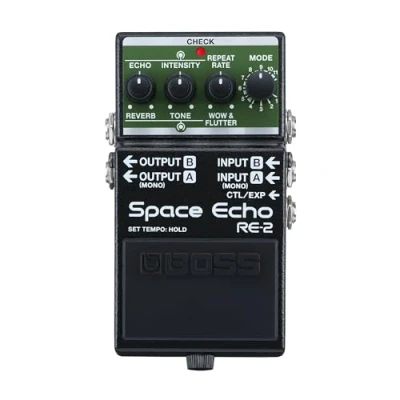 Image de Space Echo RE 2 BOSS Une recréation moderne et compacte du légendaire 201 Roland Véritable stéréo. Reverb à ressort. Pleurage scintillement.