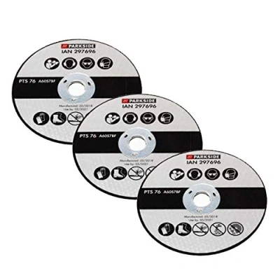 Image de Disque à tronçonner PTS 76 Parkside LIDL PWSA 12 pour meuleuse d&#039;angle IAN 297696 312027 334002