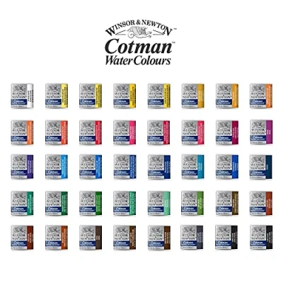 Image de Winsor &amp; Newton Cotman Aquarelle 1/2 Godet Jaune De Cadmium Imitation