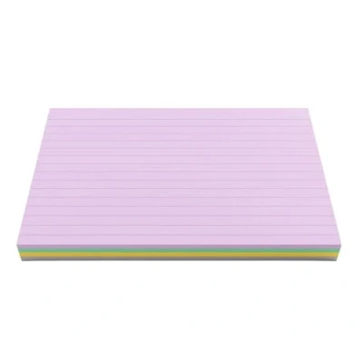 Image de Silvine Luxpad Revision Lot de 100 cartes flash A6 lignées Couleurs assorties 15,2 x 10,2 cm