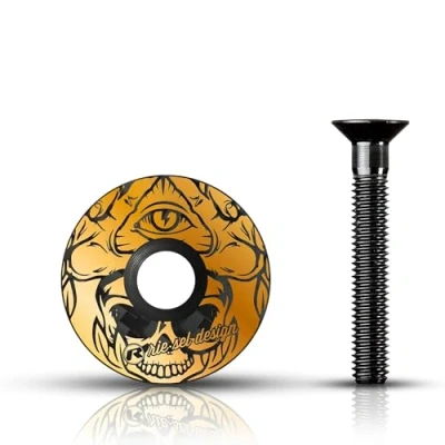 Image de Riesel Design STEM Cap Bouchon de diretion vélo Haut Gamme en Carbone + vis Aluminium anodisée 6gr !!!! Taille 1 1/8’’ Flowmingo