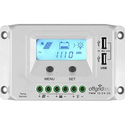 Image de Offgridtec PWM Pro Régulateur de charge USB 12 V/24 V 20 A