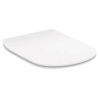 Image de Ideal Standard TESI Abattant WC, Lunette Toilette, Siège Ultra Fin, Frein De Chute Blanc, Certifié NF, Modèle authentique,T352701