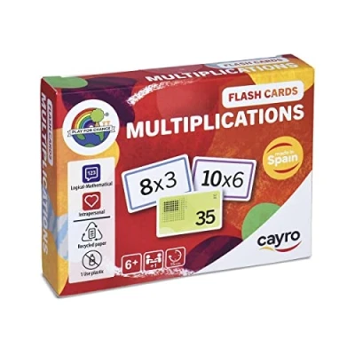 Image de Cayro Cartes Flash Multiplications Jeu de Multiplication Tables 1 à 10 Apprendre manière ludique mathématique
