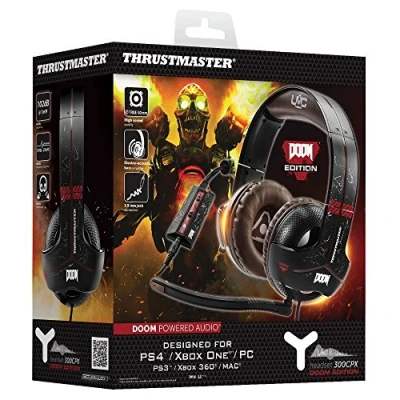 Image de Thrustmaster Casque Gaming Y 300CPX DOOM Edition Son optimisé pour Compatible PC/PS3/PS4/Xbox One/Xbox 360