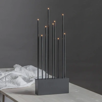 Image de STAR TRADING Chandelier Buzz à neuf lampes, graphite