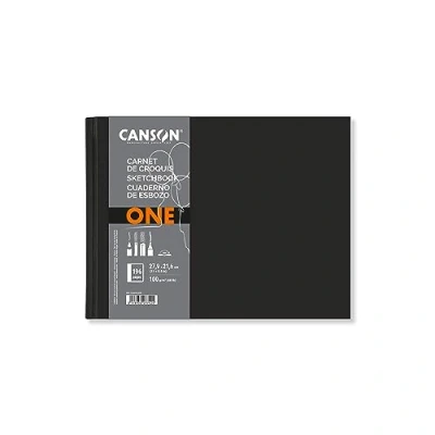 Image de CANSON One Carnet de croquis cousu 196 pages Couverture rigide 27,9 x 21,6 cm 100g/m² Blanc