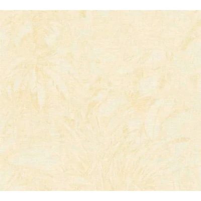 Image de A.S. Création Smart Surfaces Papier peint intissé floral avec feuilles de palmier 10,05 m x 0,53 beige, jaune, or à motif Made in Germany 395602
