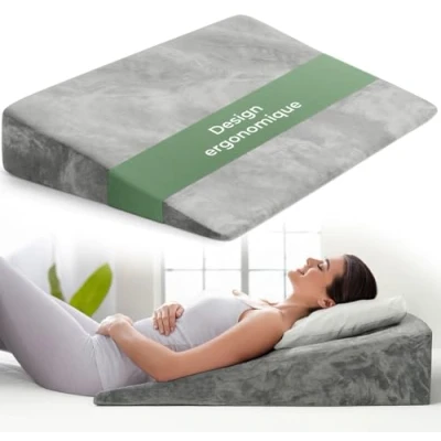Image de Coussin cale pour lit et canapé, de Matelas, Reflux [avec 2 Zones Couchage], Lecture rehausser Le Sommeil comme tête, rehausseur lit, Soutien