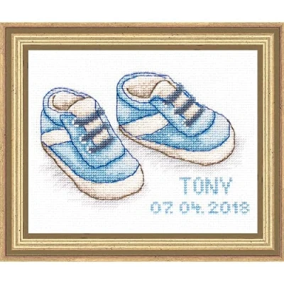 Image de Luca S Kit point de croix Chaussures Bébé Garçon