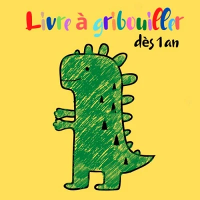 Image de Livre à gribouiller dès 1 an: Apprendre Colorier Partir de 12 Mois,50 Dessins Simples gribouiller,idée cadeau idéale pour un enfant an