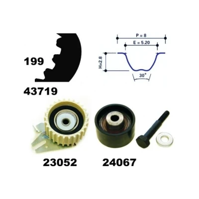 Image de MAPCO 23719 Kit de distribution 199 OPEL: Zafira B, Astra H 3/5 portes, GTC, ALFA ROMEO: 159 Sportwagon, Berline, VAUXHALL: Mk5
