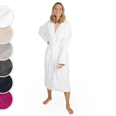 Image de Blumtal Peignoir de bain femme, sortie femme doux et moelleux coton avec capuche doublée velours éponge, certifié Oeko TEX®, Taille L, Blanc