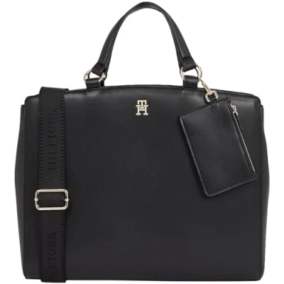 Image de Tommy Hilfiger Monotype Satchel SET Sac à main, Femme, Taille: One Size, Black