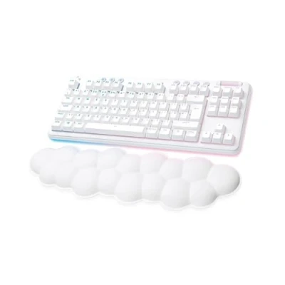 Image de Logitech G 715 Clavier de Jeu avec Câble et Éclairage RGB LIGHTSYNC, Lightspeed, Commutateurs Tactiques (GX Brown) Support Paume Compatible PC Mac Blanc