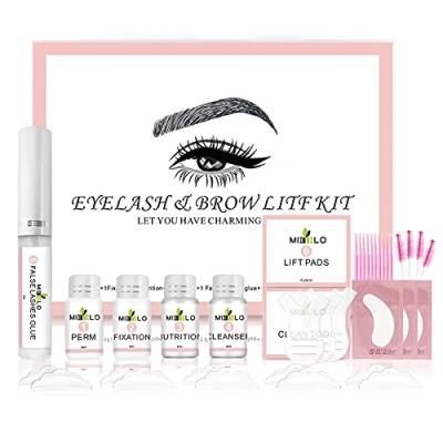 Image de Kit Rehaussement de Cils,2 In1 Lash Lifting Eyelash Perming Kit,Brow Lamination Kit,Eyebrow Pour Salon