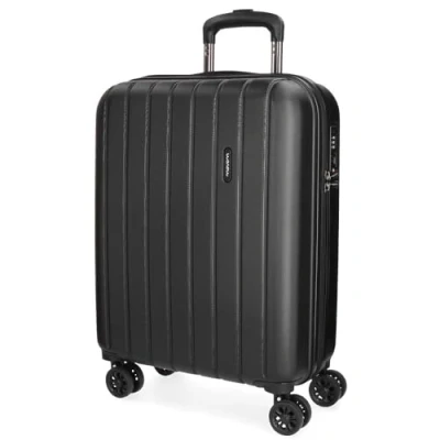 Image de Movom Wood Valise Trolley Cabine Noir 40x55x20 cms Rigide ABS Serrure TSA 38L 2,9Kgs 4 roues doubles Bagage à main