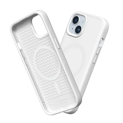Image de RhinoShield Coque Compatible avec [iPhone 15 Plus] SolidSuit Magsafe Fine Technologie d&#039;absorption des Chocs et Finition Premium Mate Blanc