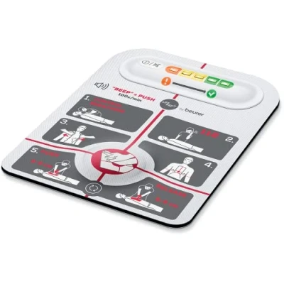 Image de LifePad by Beurer, aide à la réanimation, guide les mesures de indique fréquence optimale des compressions et pression compression, au positionnement correct